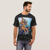 Sci-Fi Cyber Biker Trooper T-Shirt (Vorne ganz)
