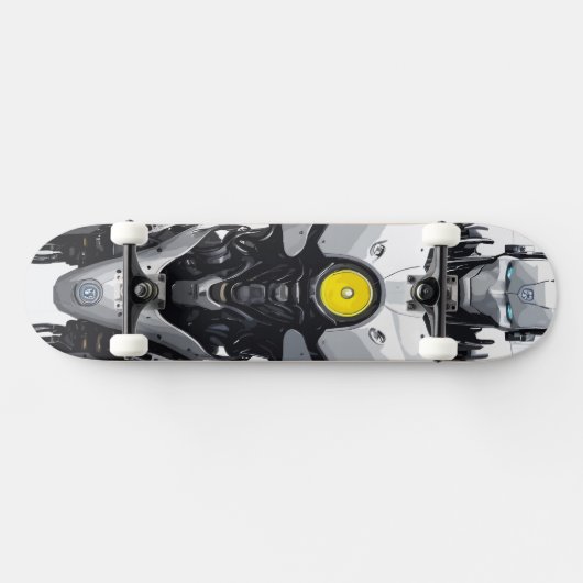 Sci-Fi Cyborg Android Mecha Comic Art Skateboard (Horizontal)