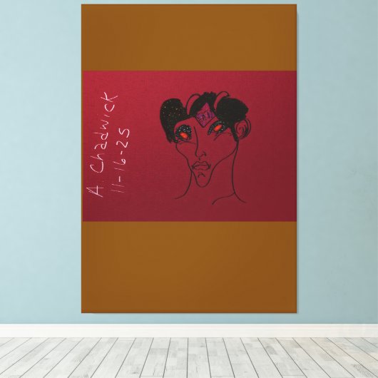 Sci-fi Demon Hunter Countess  Leinwanddruck (Insitu (Holzboden))