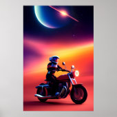 Sci-Fi Digital Art & Wall Decor, Fantasy Biker Poster (Vorne)