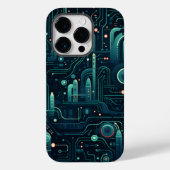 Sci-Fi Electronic Dark Pattern Case-Mate iPhone Hülle (Rückseite)