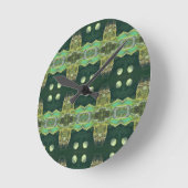 Sci-Fi - Fantasy Alien Space Planet Worlds Runde Wanduhr (Winkel)