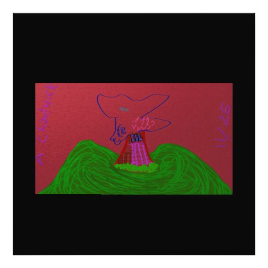 Sci-fi Fantasy Creature Landscape Photo Print Fotodruck (Vorne)