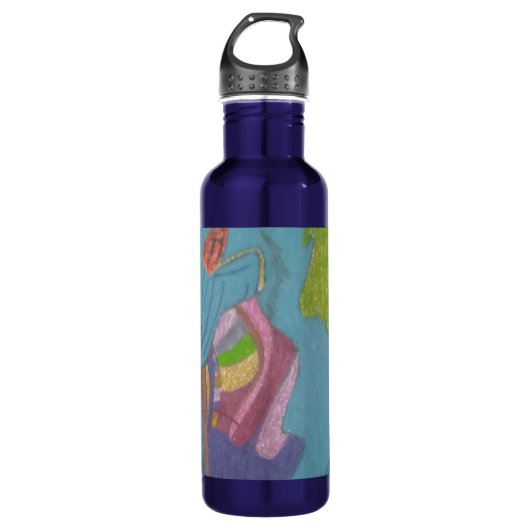 Sci-fi Fantasy Female Creature Water Bottle Edelstahlflasche (Vorderseite)