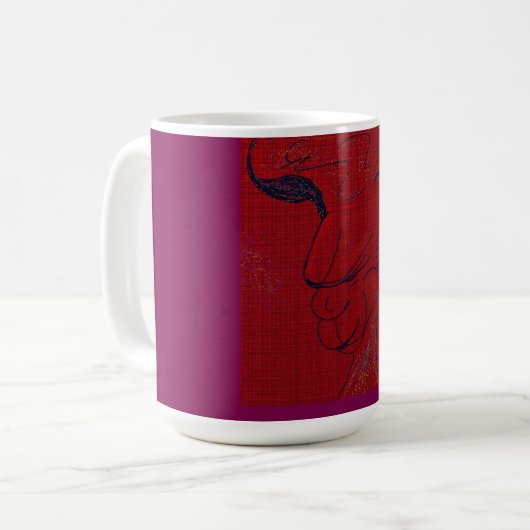 Sci-fi Fantasy Hunting Dog Kaffeetasse (Vorderseite Links)
