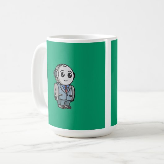 Sci-Fi Fantasy to Life mit Niedlichem, futuristisc Kaffeetasse (Vorderseite Links)