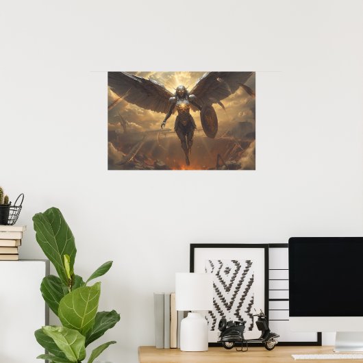 Sci Fi Fantasy: Valkyrie of the Ruined Dawn Poster (Heimbüro)