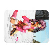Sci Fi Female Cyborg Magnet (Horizontal)
