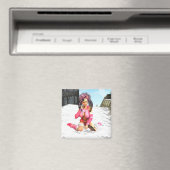 Sci Fi Female Cyborg Magnet (In Situ (Geschirrspüler))