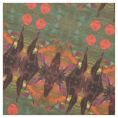 Sci-Fi "Fire Birds" Alien Lebensformen im Flug Stoff (Muster)