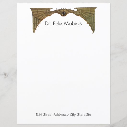 Sci Fi Flying Eye Stationery Paper (Vorderseite)