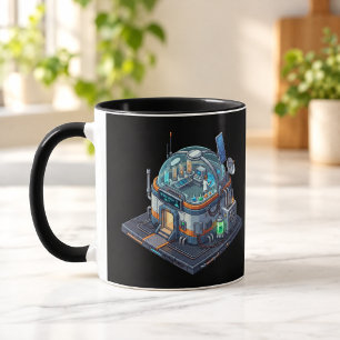 Sci-Fi-Forschungslabor Schwarze Kombi-Tasse Tasse