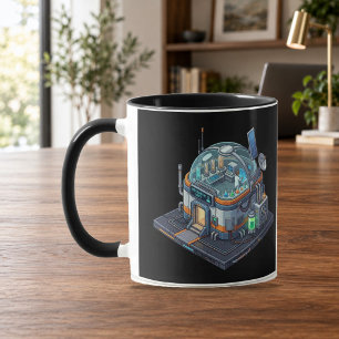Sci-Fi-Forschungslabor Schwarze Kombi-Tasse Tasse