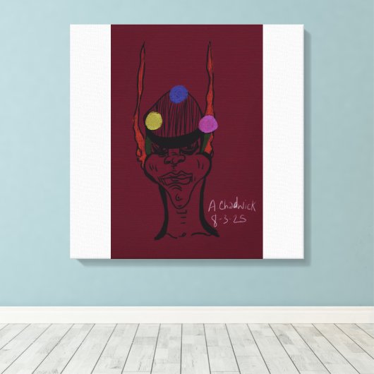 Sci-fi Futuristic Traveler Stretched Canvas Print Leinwanddruck (Insitu (Holzboden))