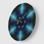 Sci-Fi Galaxy Blue Light abstract art 4 Große Wanduhr (Winkel)