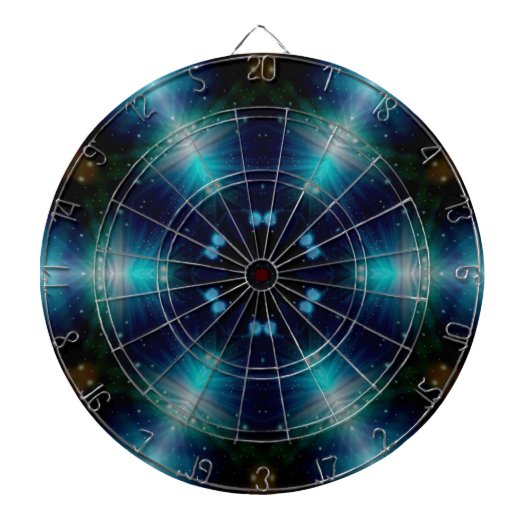 Sci-Fi Galaxy Blue Light abstrakt Art 4 Dartscheibe (vorne)