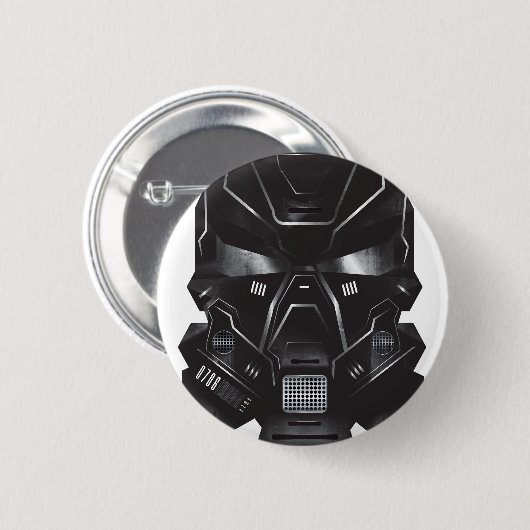 sci-fi geek concept art helmet design button (Vorne & Hinten)