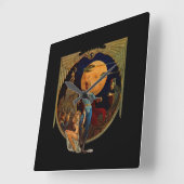 Sci-Fi Hero Quadratische Wanduhr (Winkel)