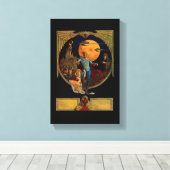 Sci-Fi Hero Stretched Canvas Print Leinwanddruck (Insitu (Holzboden))