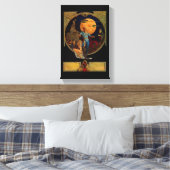 Sci-Fi Hero Stretched Canvas Print Leinwanddruck (Insitu (Schlafzimmer))