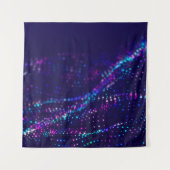 Sci-fi Hintergrund. Digitale Welle mit vielen Teil Wandteppich (Vorderseite)