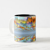 Sci-Fi-Horizonte Zweifarbige Tasse (Vorderseite Links)