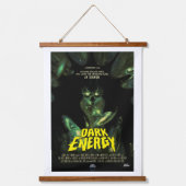 Sci-Fi Horror Movie Ad, Dark Energy Wandteppich Mit Holzrahmen (Vorderseite)