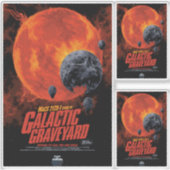 Sci-Fi Horror Movie Ad, Galactic Graveyard Aufkleber (Vorderseite)