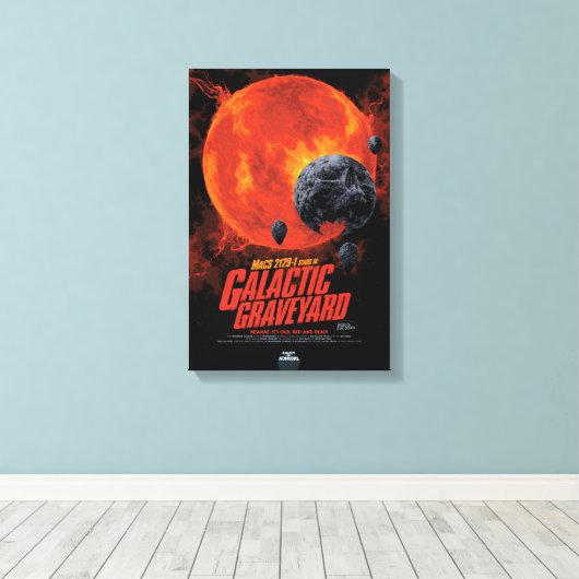 Sci-Fi Horror Movie Ad, Galactic Graveyard Leinwanddruck (Insitu (Holzboden))