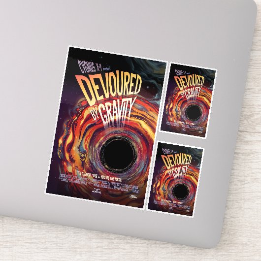 Sci-Fi Horror Movie Ad, gravity Aufkleber (Detail)