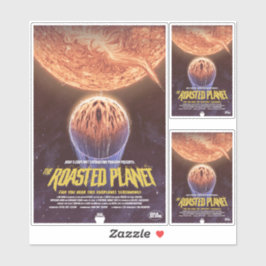 Sci-Fi Horror Movie Ad, The Roasted Planet Aufkleber