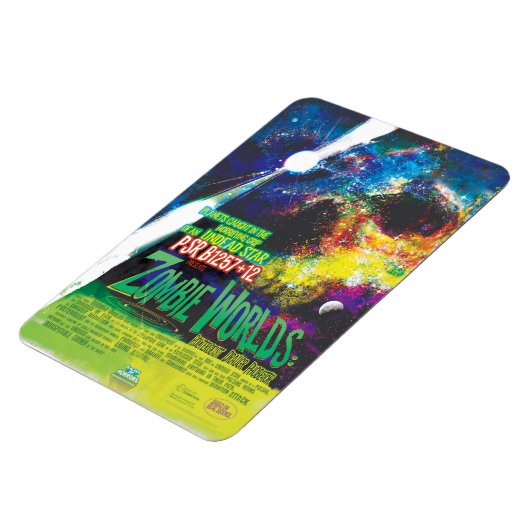 Sci-Fi Horror Movie Ad, Zombie Worlds Magnet (Linke Seite)