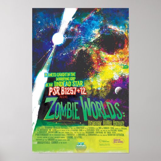 Sci-Fi Horror Movie Ad, Zombie Worlds Poster (Vorne)