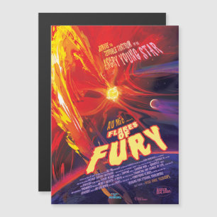 Sci-Fi-Horrorfilm-Werbung, Flammen der Wut Magneteinladung