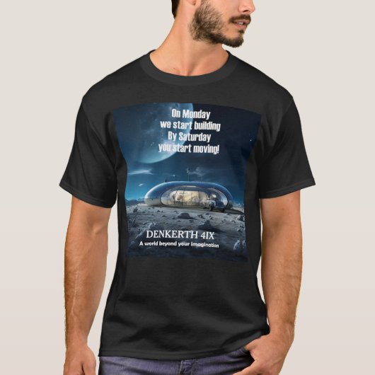 SCI Fi Hosting und Landschaft auf einem anderen Pl T-Shirt (Vorderseite)