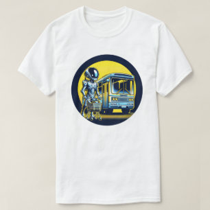 Sci-Fi in Daily Life - Funny Alien & Robot Design T-Shirt