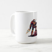 Sci-Fi-Krieger-T-Shirt Kaffeetasse (Vorderseite Links)