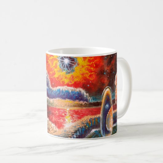 Sci Fi Landscape Painting Kaffeetasse (VorderseiteRechts)