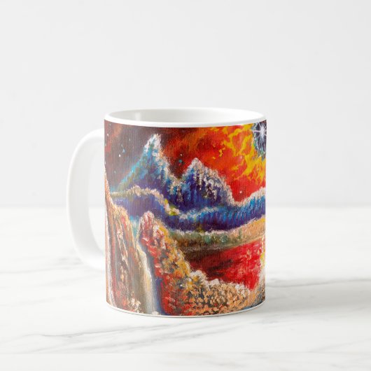 Sci Fi Landscape Painting Kaffeetasse (Vorderseite Links)