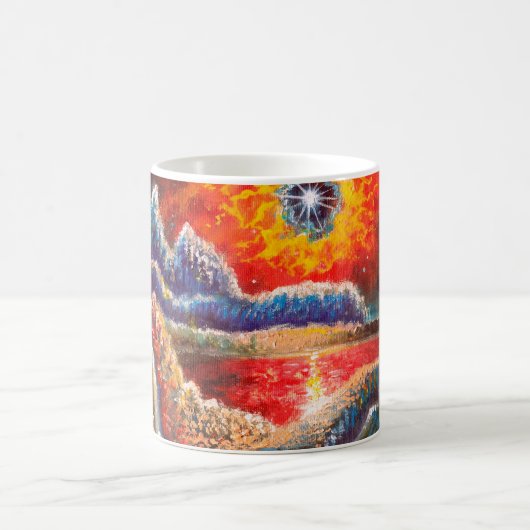 Sci Fi Landscape Painting Kaffeetasse (Mittel)