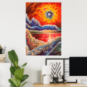 Sci Fi Landscape Painting Poster (Heimbüro)