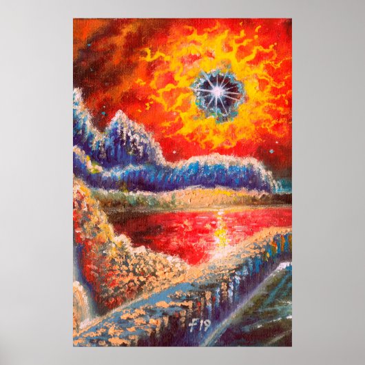 Sci Fi Landscape Painting Poster (Vorne)