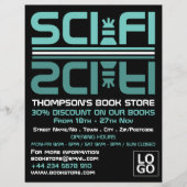 Sci-Fi-Logo, Buchspeicherwerbung Flyer (Vorne)