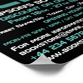 Sci-Fi-Logo, Buchspeicherwerbung Poster (Ecke)