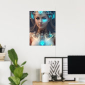 SCI-FI Lovely Cyborg Poster (Heimbüro)
