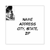 Sci-Fi "Lunar Landscape" der Mann im Mond Gummistempel (Prägung)