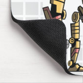 Sci-Fi Mecha Roboter Grid Mauspad (Ecke)