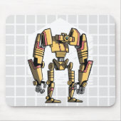 Sci-Fi Mecha Roboter Grid Mauspad (Vorne)