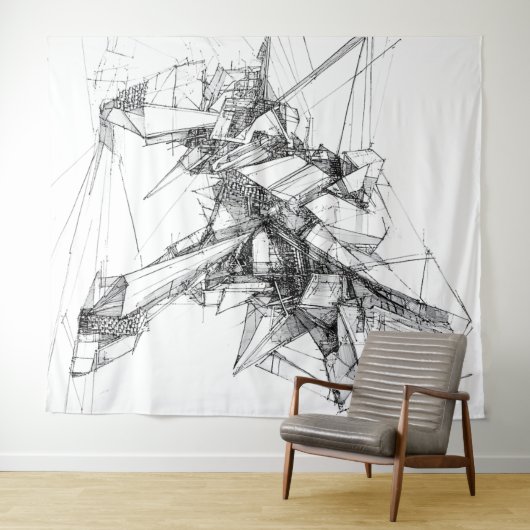 Sci-Fi Mecha Wall Art Tapestry Wandteppich (Beispiel (Horizontal))