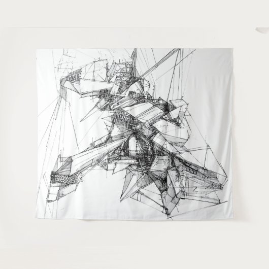 Sci-Fi Mecha Wall Art Tapestry Wandteppich (Vorderseite (Horizontal))